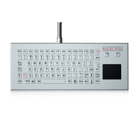 IP68 Ruggedized Industrial Keyboard With Touchpad Explosive Proof For Coal And Mine
