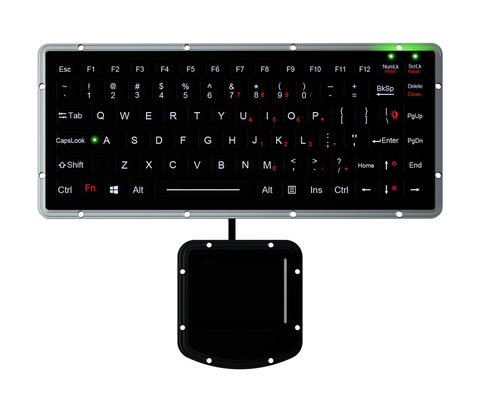 Compact Ruggedized Keyboard IP65 Sealed Touchpad With 2 Mouse Buttons Backlight Chiclet Keyboard