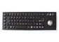 IP67 Panel Mounted Keyboard with Trackball Black Metal Keyboard
