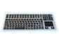 116 Keys IP67 Black Vandproof Stainless Steel Industrial Keyboard With Touchpad